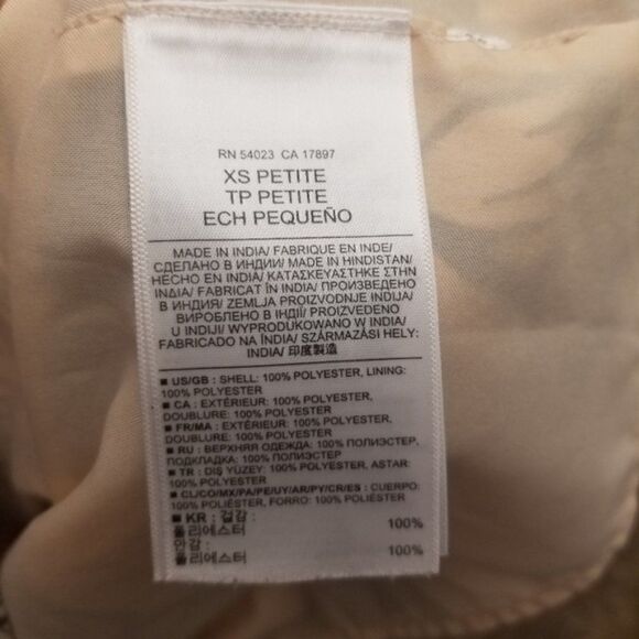 Banana Republic Pink Sleeveless Blouse Black Floral Print XS - Picture 6 of 6